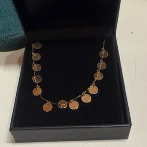 Elegant 14kt Gold Coin Necklace